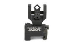 Troy Ind SSIGDOARFBT00 Rear Folding BatteleSight Dioptic  Black Hardcoat Anodized for AR-15