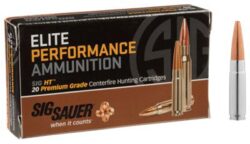 Sig Sauer E223H120 Elite Copper Hunting  223 Rem 60 gr 3100 fps Copper Solid 20 Bx/10 Cs