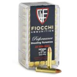 Fiocchi 22FWMA Field Dynamics Performance 22 WMR 40 gr Jacketed Soft Point (JSP) 50 Per Box/ 40 Cs