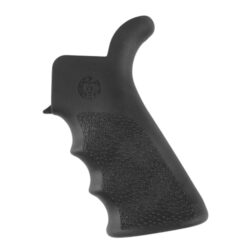Hogue 15020 OverMolded Beavertail Cobblestone Black Rubber with Finger Grooves for AR-15, M16