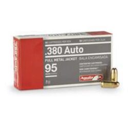 Aguila 1E802110 Target & Range Handgun 380 ACP 95 gr Full Metal Jacket (FMJ) 50 Per Box/ 20 Cs