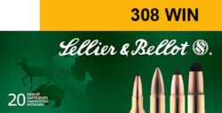 Sellier & Bellot SB308C Rifle  308 Win 180 gr 2454 fps Soft Point (SP) 20 Bx/25 Cs
