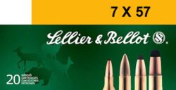 Sellier & Bellot SB757A Rifle  7x57mm Mauser 140 gr 2621 fps Full Metal Jacket (FMJ) 20 Bx/20 Cs