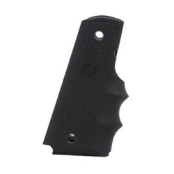 Hogue 45000 OverMolded Grip Cobblestone Black Rubber with Finger Grooves for 1911 Government