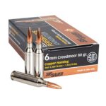 Sig Sauer E6MMCH120 Elite Copper Hunting  6mm Creedmoor 80 gr 3300 fps Copper Solid 20 Bx/10 Cs