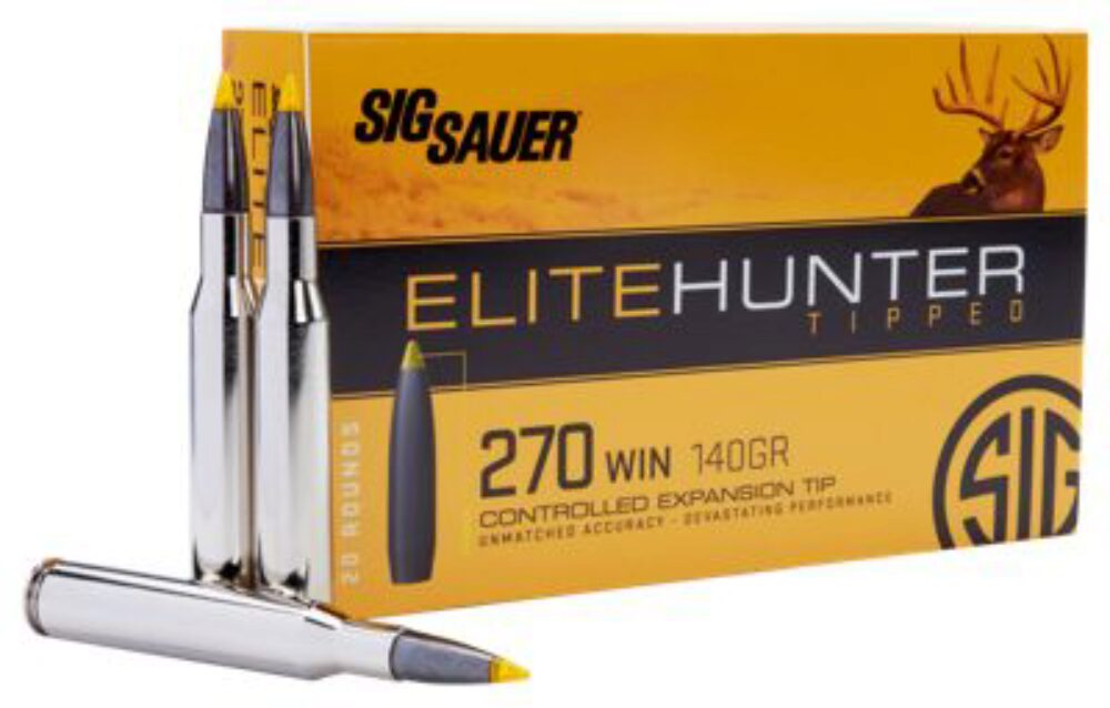 Sig Sauer E270TH220 Elite Hunter Tipped  270 Win 140 gr 2950 fps Controlled Expansion Tip