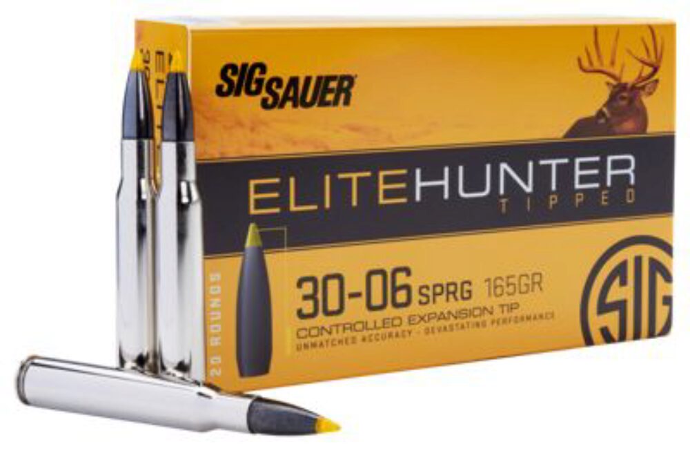 Sig Sauer E3006TH220 Elite Hunter Tipped  30-06 Springfield 165 gr 2950 fps Controlled Expansion Tip