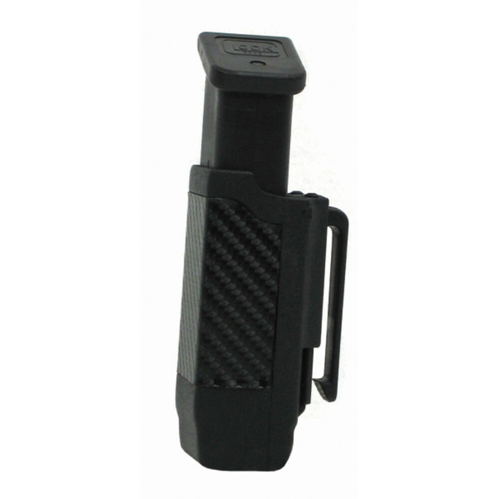 Blackhawk 410600PBK Single Mag Case  Matte Black Polymer Belt Clip Compatible w/ Double Stack 9mm/10mm/40/45/357