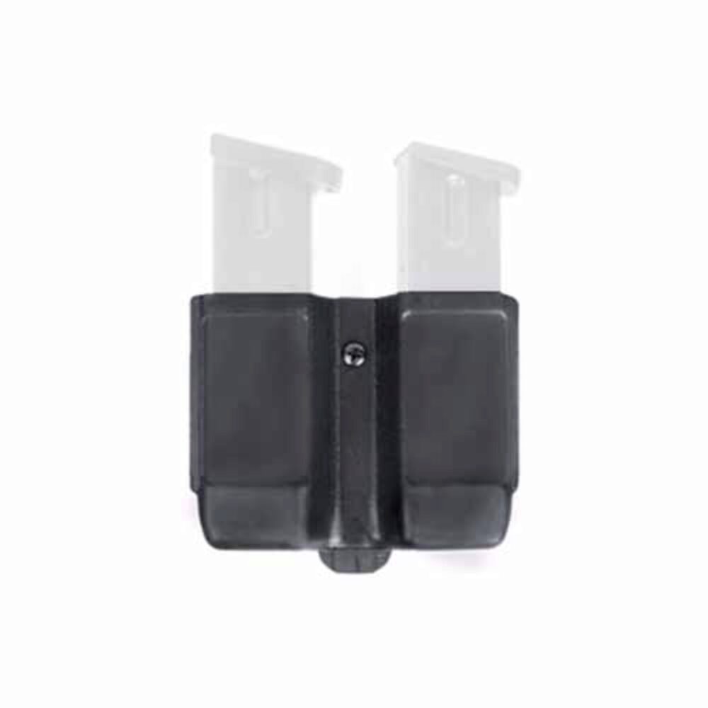 Blackhawk 410610PBK Double Mag Case  Black Polymer Belt Clip Compatible w/ Double Stack 9mm/10mm/40/45/357