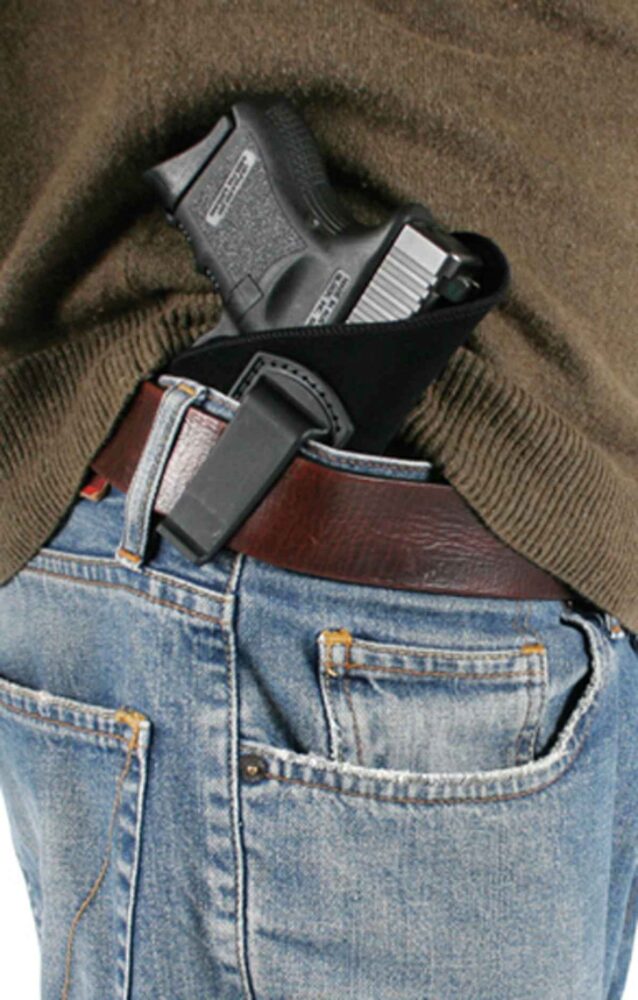 Blackhawk, IWB Black Suade Holster, Med/Intermediate DA 4" Barrels, Left, Black