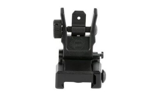 Leapers, Inc. - UTG, Sight, Flip-Up Rear Sight, Low Profile, Fits Picatinny, with Dual Aiming Aperture, Black Finish