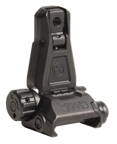 Magpul Industries, MBUS PRO Rear Sight, Fits Picatinny, Flip Up, Steel, Black