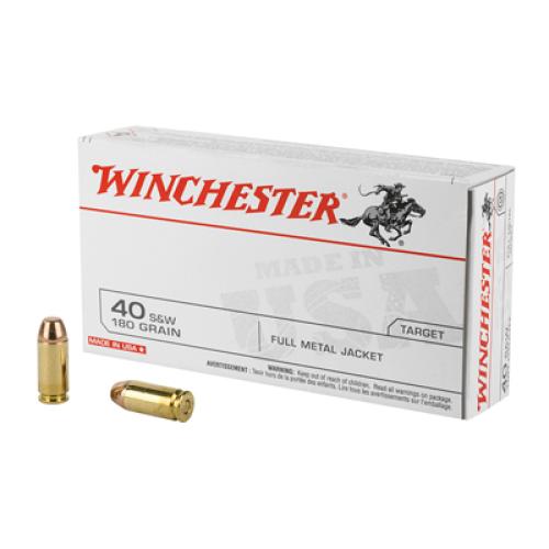Winchester Ammunition 40S&W, 180GR FMJ 50 Round/Box
