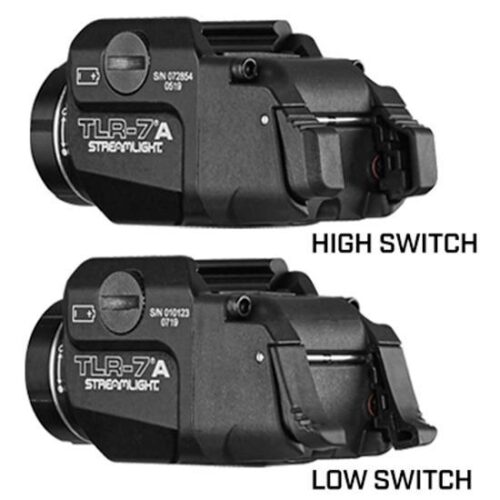 Streamlight, TLR-7X, 550 Lumens, 1.5 Hour Runtime, Comes with High and Low Switch and (1) CR123A Lithium Battery, Black