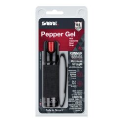 Sabre, The Runner, 0.67 Ounces, Pepper Gel, Black, Included Hand Strap