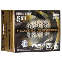 Federal Personal Defense, Punch 45 ACP 230GR JHP 20 Round/ Box