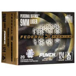 FEDERAL PUNCH 9MM 124GR JHP 20RDS BOX