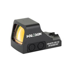 Holosun Technologies, 407K-X2 Green Dot, Black Color, Side Battery, 6 MOA Dot