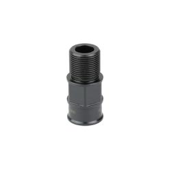 KNS Precision, Inc., AR15 Adaptor, 1/2X28 to 5/8X24 AR15 to 30 Cal Suppressor, Nitride Finish, Black
