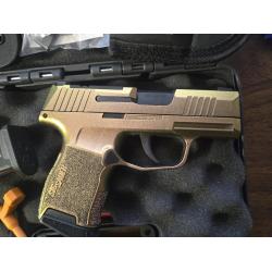 USED Sig Sauer P365 9MM 2x10RD Magazines, 2 holsters, original case. Special Color