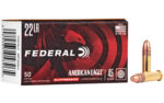 Federal, American Eagle, Suppressor Ammunition, 22LR, 45 Grain, Copper Plated Lead Round Nose, 50 Round Box