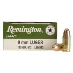 Remington UMC 9MM 115GR FMJ 50RDs/BOX
