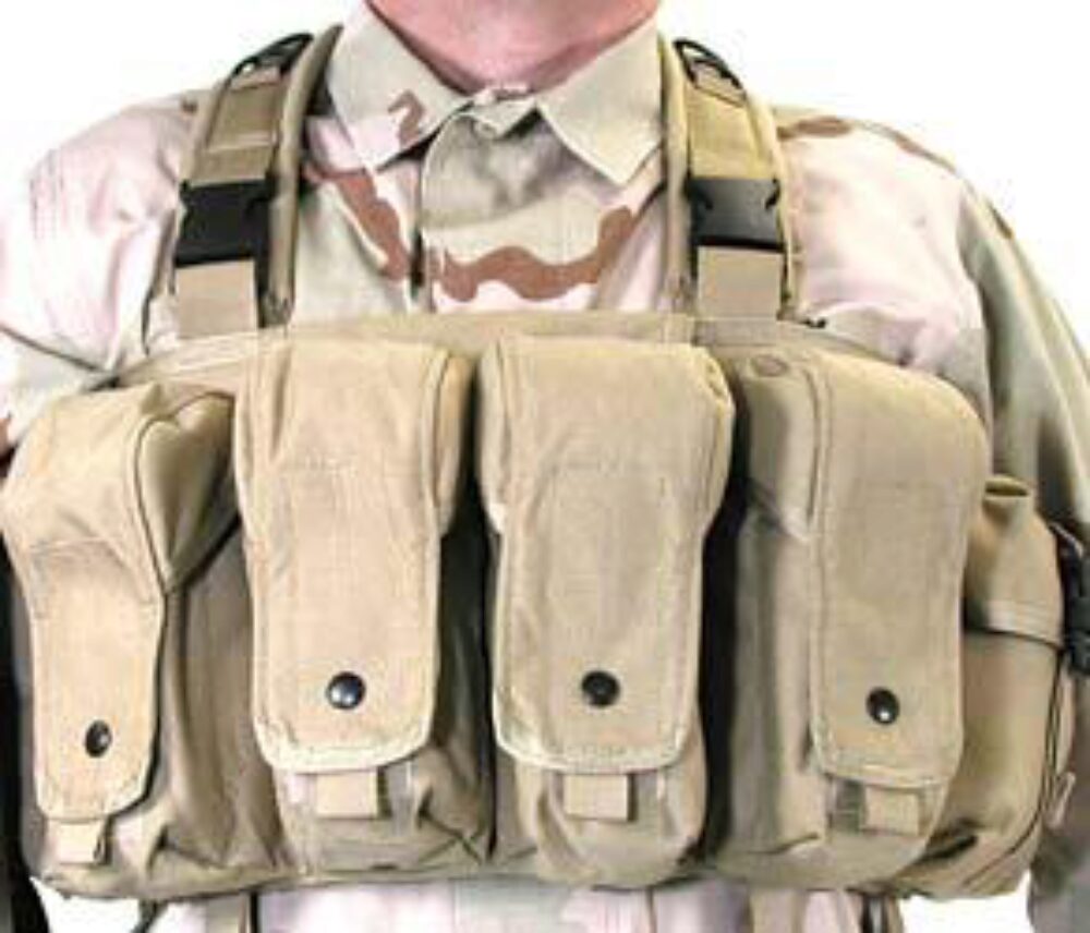 BLACKHAWK, Commando Chest Harness, 4 Magazine Pouches, Tan