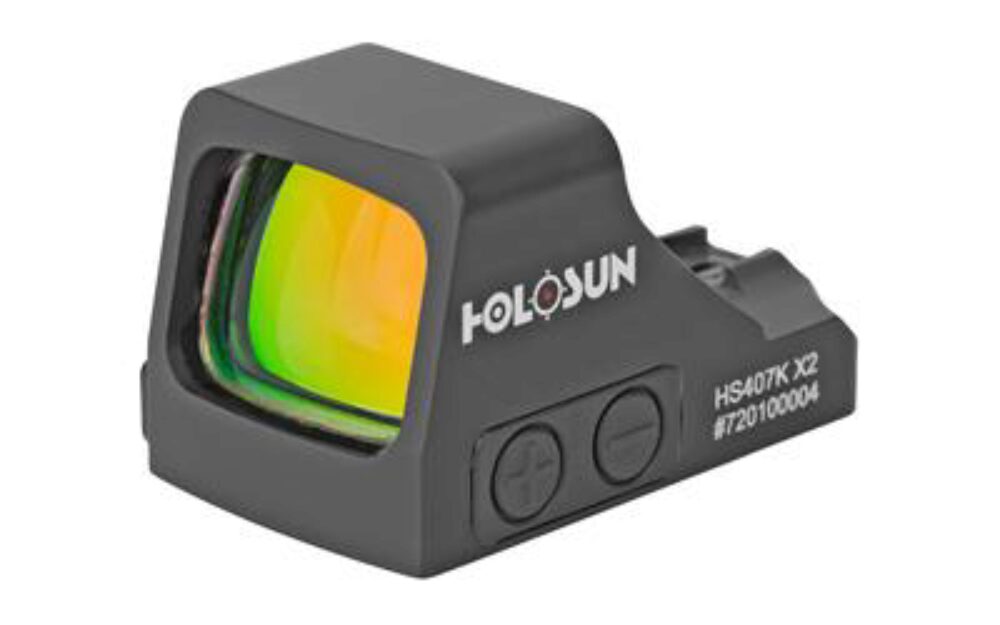 Holosun Technologies 407K-X2 Red Dot 6 MOA Dot, Black, Side Battery