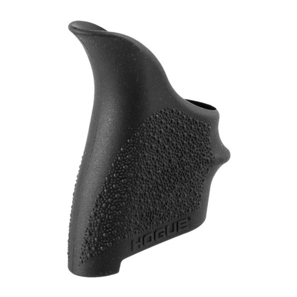 Hogue, HandALL Beavertail Grip, Fits Glock 42/43, Rubber, Finger Grooves, Black