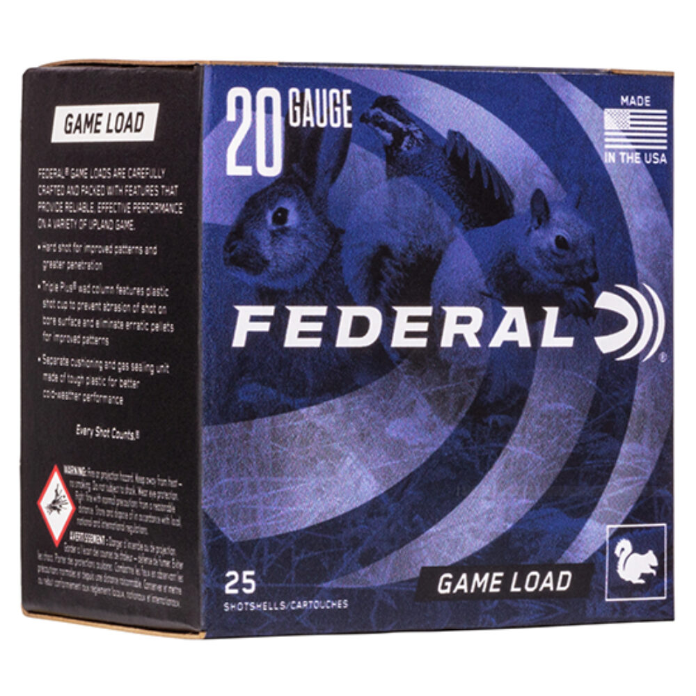 Federal, Game Load, 20 Gauge 2.75", #6, 7/8 oz., 25 Round Box