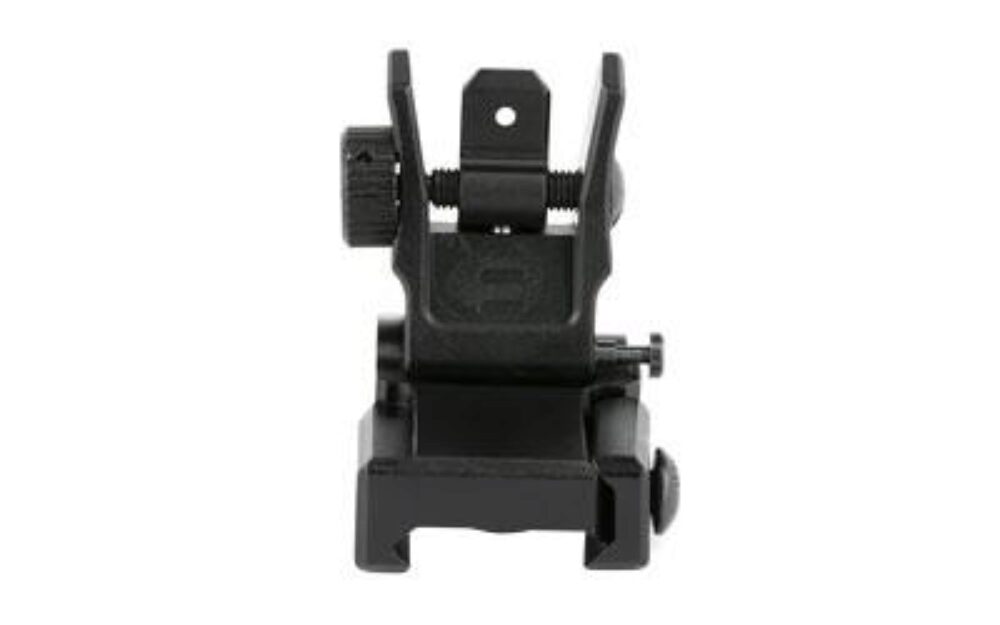 Leapers, Inc. - UTG, Sight, Flip-Up Rear Sight, Low Profile, Fits Picatinny, with Dual Aiming Aperture, Black Finish
