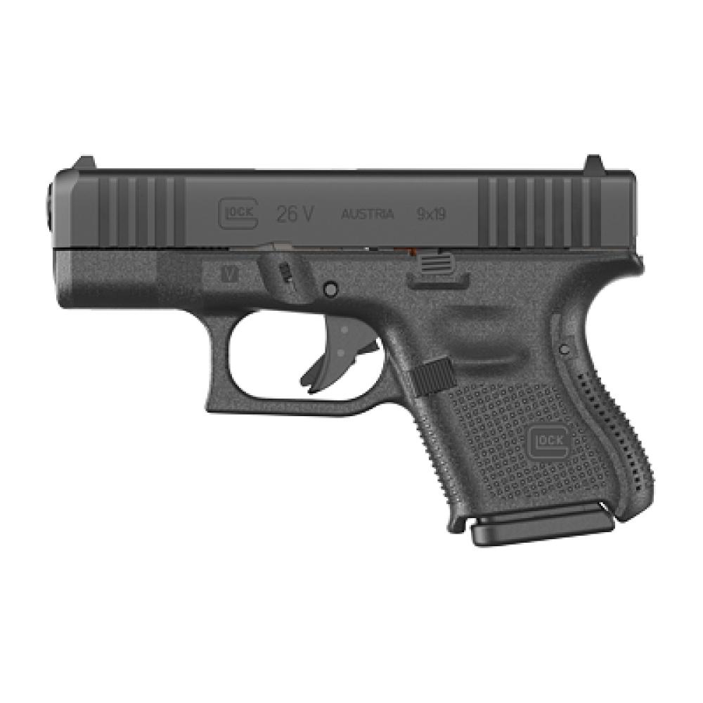Glock G26 V 9MM 3.43"3x10RD Magazines BLK