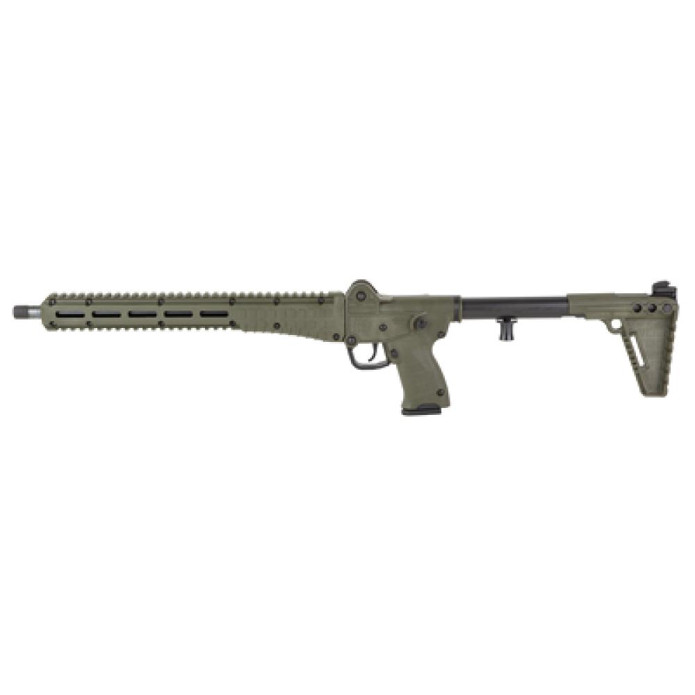 Kel-Tec, Sub 2000 Multi Mag, Semi-automatic Rifle, 16.1" Threaded Barrel, Matte Finish, Green, 1 Magazine, 15 Rounds