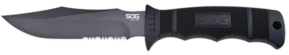 SOG SEAL PUP BLACK 4.75" NYLON