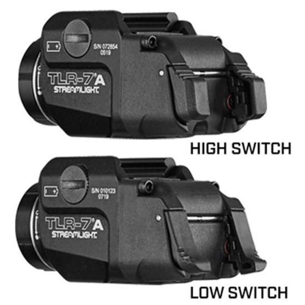 Streamlight, TLR-7X, 550 Lumens, 1.5 Hour Runtime, Comes with High and Low Switch and (1) CR123A Lithium Battery, Black