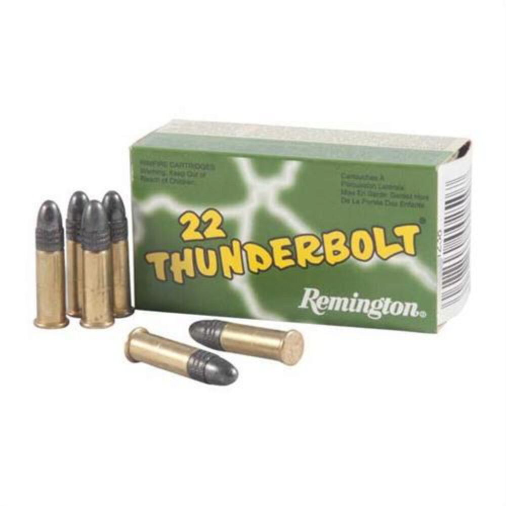Remington, Thunderbolt, 22LR, 40 Grain, Round Nose Hi-Velocity, 500 Rounds/ BOX