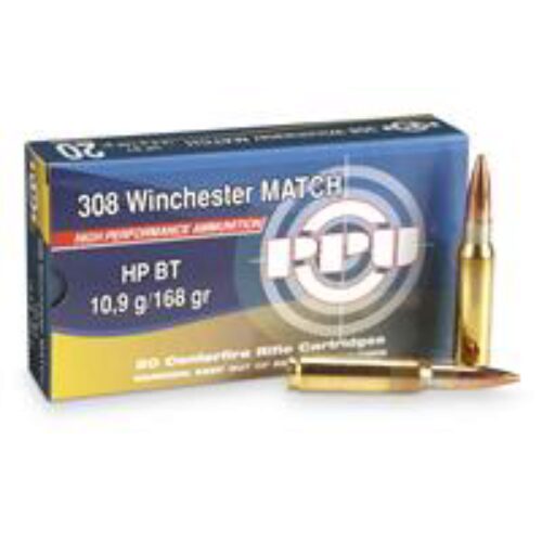PPU PPM3082 Match  308 Win 168 gr Hollow Point Boat-Tail (HPBT) 20 Per Box/ 10 Cs PPU PPM3082 Match  308 Win 168 gr Hollow Point Boat-Tail (HPBT) 20 Per Box/ 10 Cs