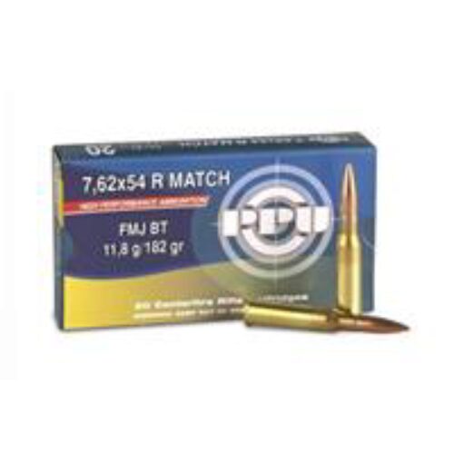 PPU PPM7 Match  7.62x54mmR 182 gr Full Metal Jacket (FMJ) 20 Per Box/ 10 Cs