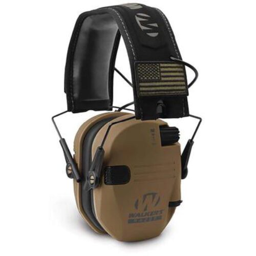 Walker's GWPRSEMPATBB Razor Patriot Polymer 23 dB Over the Head Battle Brown/Black Adult