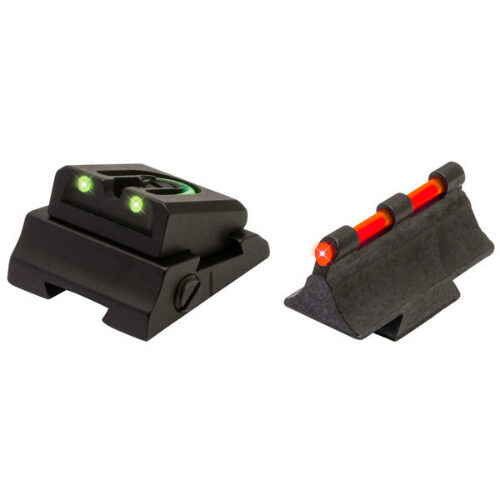 TruGlo TG961M Slug Gun Series  Black | Red Fiber Optic Front Sight Green Fiber Optic Rear