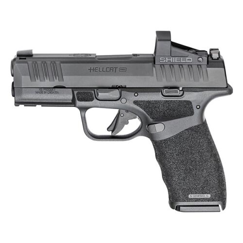Springfield Armory HCP9379BOSPSMSC Hellcat Pro OSP 9mm Luger 3.70 15+1, Black, Picatinny Rail Frame, Serrated Optic Cut Slide, Shield Red Dot
