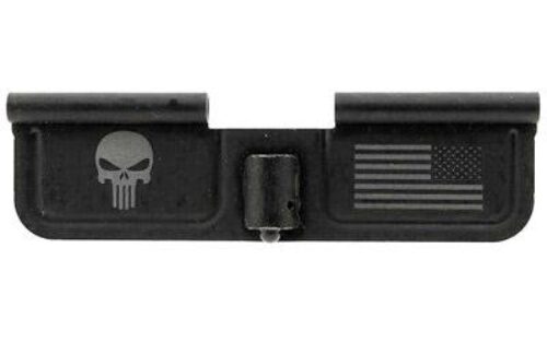 Spikes SED7005 Ejection Port Door Punisher and Flag AR-15 Black Phosphate Steel