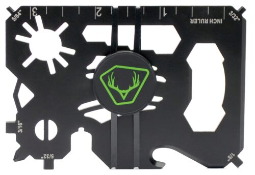 HME HMEWMT 20-In-1 Wallet Multi-Tool Black Metal Fixed