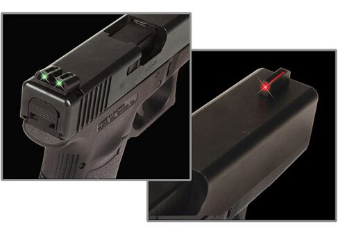 TruGlo TG131S2 Fiber-Optic  Black | Red Fiber Optic Front Sight Green Fiber Optic Rear Sight