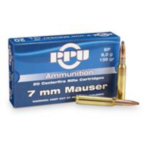 PPU PP7 Metric Rifle  7mm Mauser 139 gr Soft Point (SP) 20 Per Box/ 10 Cs