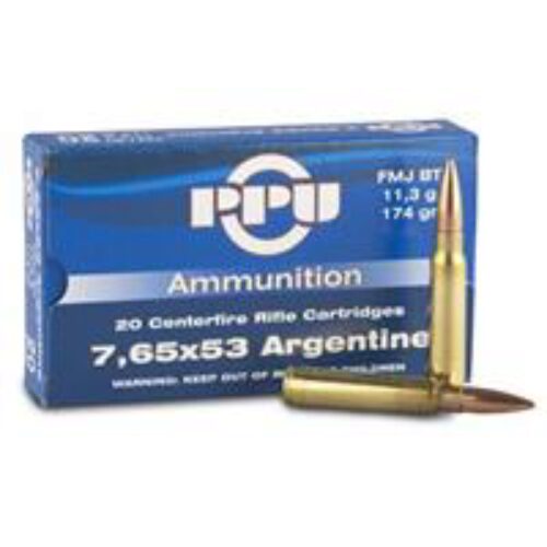 PPU PP7AF Metric Rifle  7.65x53mm Argentine 174 gr Full Metal Jacket Boat-Tail (FMJBT) 20 Per Box/ 10 Cs