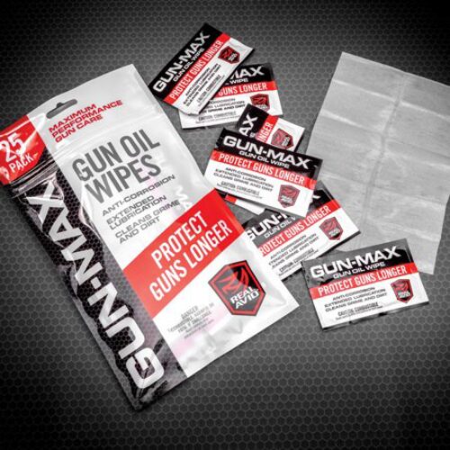 Real Avid AVGMW25 Gun-Max Gun Oil Against Corrosion & Lubricates Wipes 25 Count