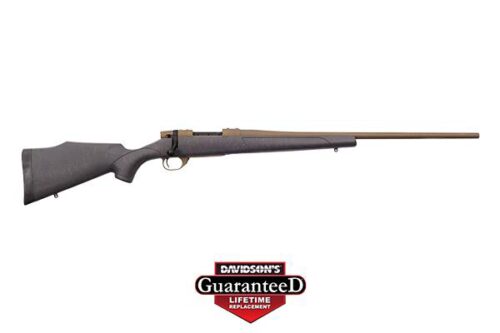 Weatherby VWB65PPR4T Vanguard Weatherguard 6.5 PRC Caliber with 3+1 Capacity, 24 Barrel, Burnt Bronze Cerakote Metal Finish & Bronze Webbed Black Fixed Monte Carlo Stock Right Hand (Full Size)