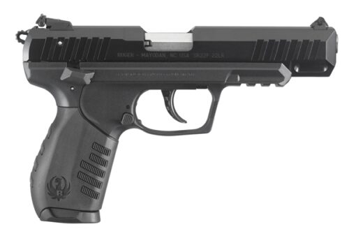 Ruger 3620 SR22  22 LR 10+1 4.50 Satin Stainless Steel Barrel, Black Anodized Aluminum/Serrated Slide, Black Polymer w/Picatinny Rail Frame, Black Interchangeable Backstrap Grips