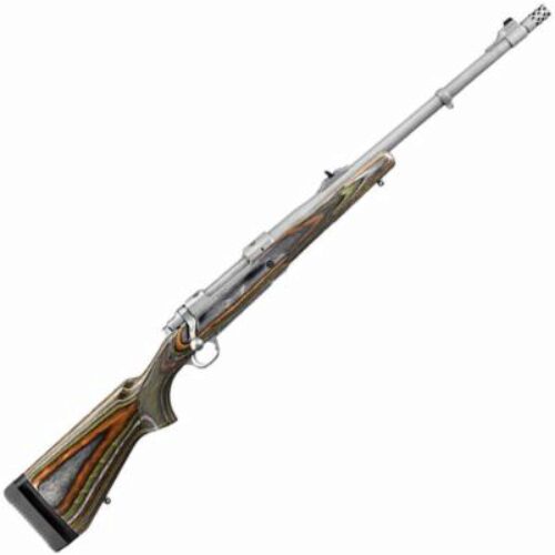 Ruger 47124 Hawkeye Guide Gun  375 Ruger 3+1 20 Threaded Barrel With Muzzle Brake, Hawkeye Matte Stainless Steel, Green Mountain Synthetic Stock, Left Hand, Optic Ready